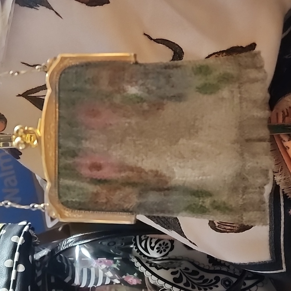 Whiting & Davis Dresden Mesh Evening Bag w/ Floral Motif Vintage - Picture 14 of 15